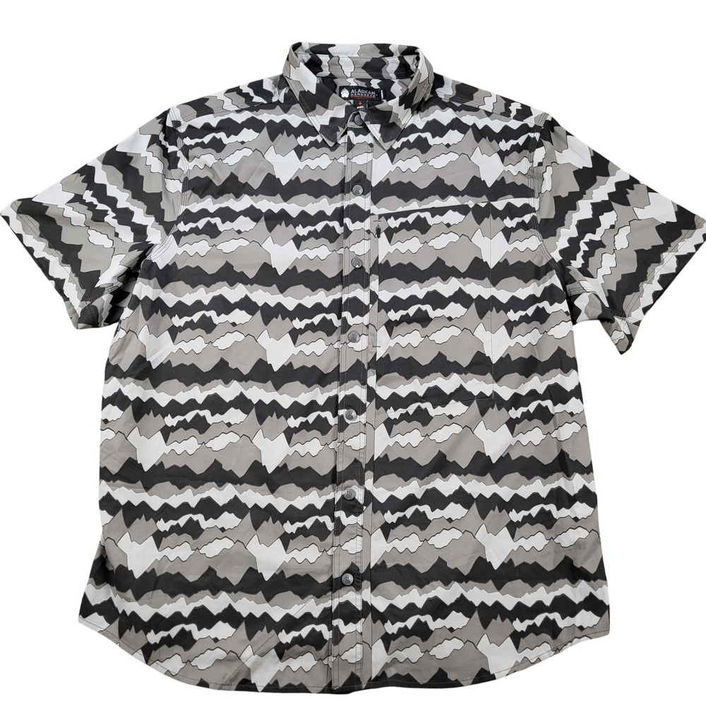 Alaskan Hardgear Duluth 2XL Chilkat River Shirt Mountain Camo Snap Short Sleeve